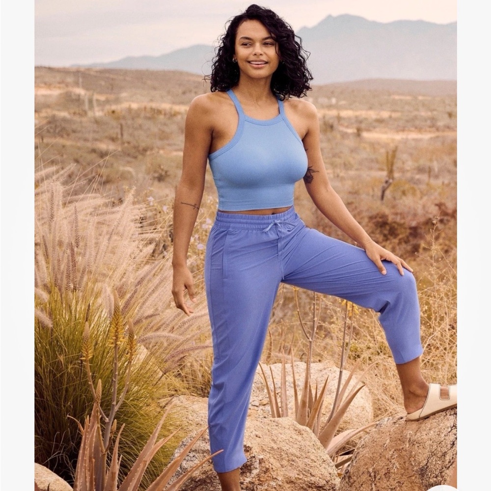Athleta Arrival Lilac Women’s Drawstring Stretch Waist lightweight Active pants